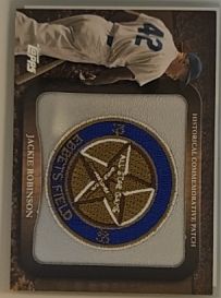 2009 Topps #LPR-9 Jackie Robinson Ebbets Field Commemorative Patch — front