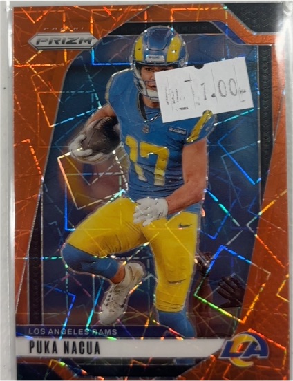 2024 Panini Prizm Orange Laser Velocity Puka Nacua #168 — front