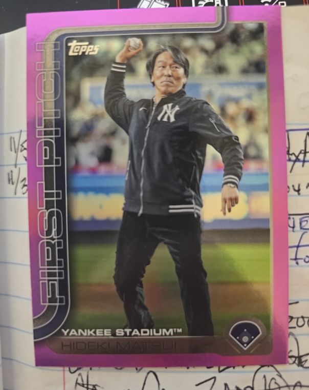 2025 Topps Update #FPU-6 Hideki Matsui First Pitch — front