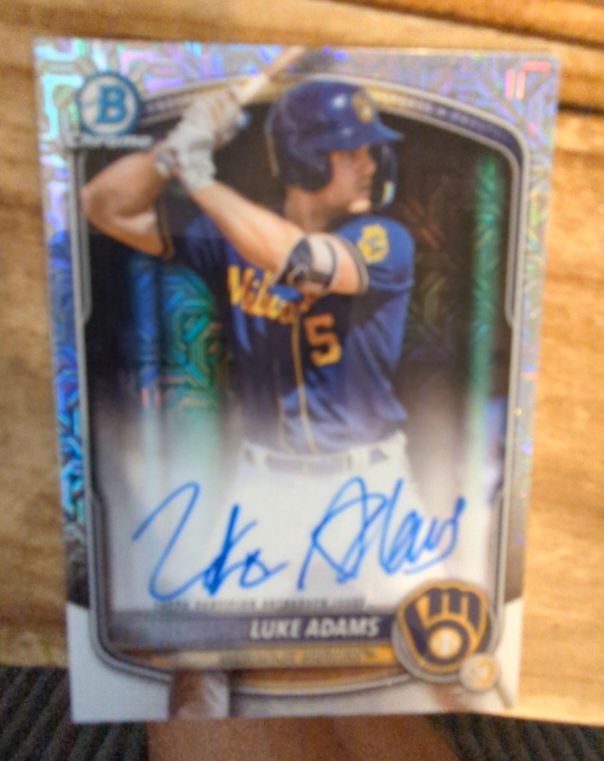 2025 Bowman Chrome #BMA-LAD Luke Adams — front