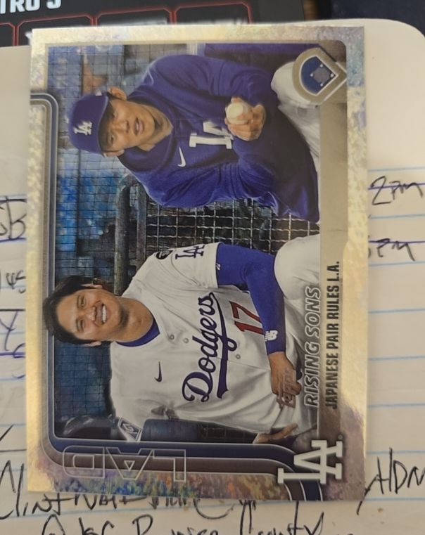 2025 Topps Update #US269 Shohei Ohtani / Roki Sasaki Rising Sons — front