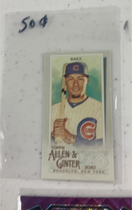 2020 Topps Allen & Ginter Mini #77 Javier Baez — front