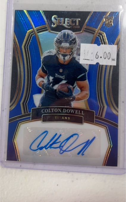 2023 Panini Select #RSI-CDO Colton Dowell Rookie Signatures Prizm — front