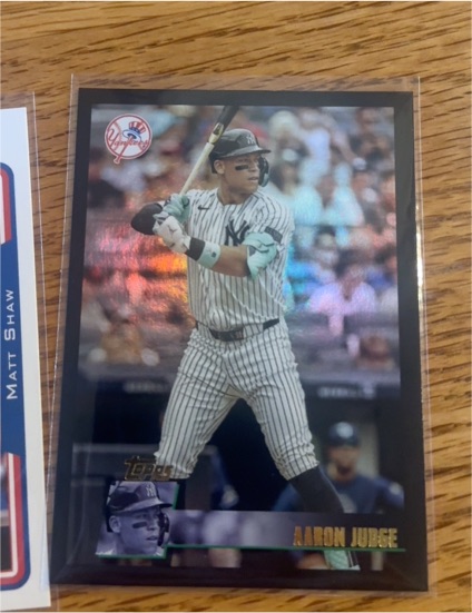 2025 Topps Archives Aaron Judge Black Border — front