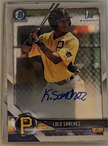 2018 Bowman Chrome #BCPA-LSA Lolo Sanchez — front