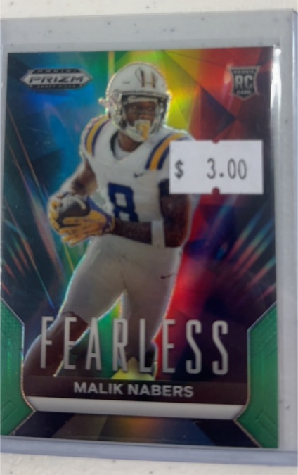 2024 Panini Prizm Draft Picks #F-MN Malik Nabers Fearless Green Prizm Rookie — front