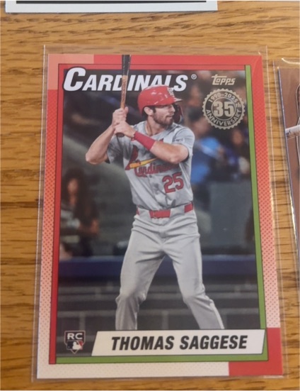 2025 Topps Series 2 #90B2-30 Thomas Saggese 1990 35th Anniversary — front