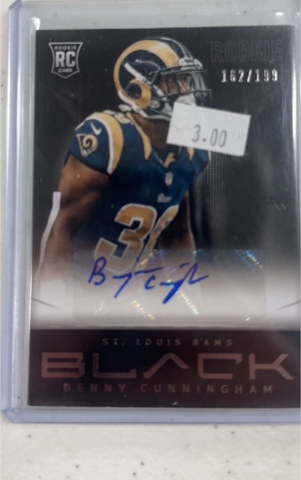 2013 Panini Black #162 Benny Cunningham Rookie Auto RC — front