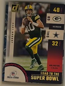 2024 Donruss #SBWC3 Jordan Love Road to the Super Bowl Wild Card — front