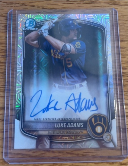 2025 Bowman Chrome #BMA-LAD Luke Adams — front