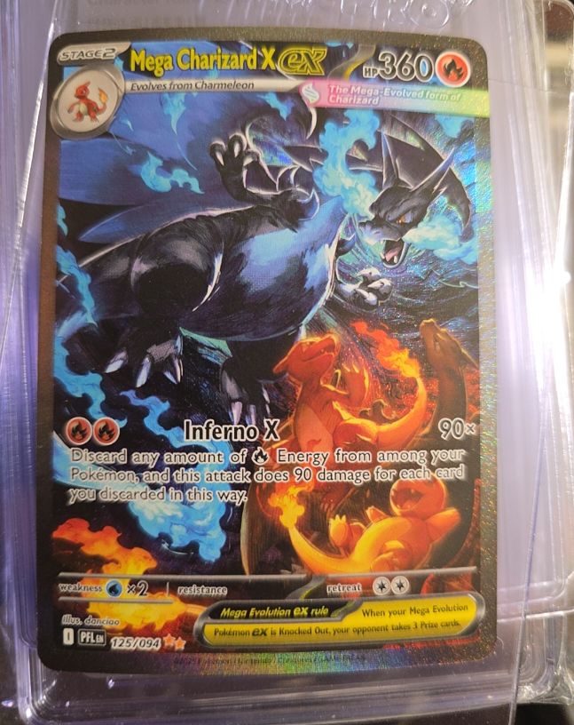 2025 Pokémon Mega Charizard X ex #125/094 Phantasmal Flames — front