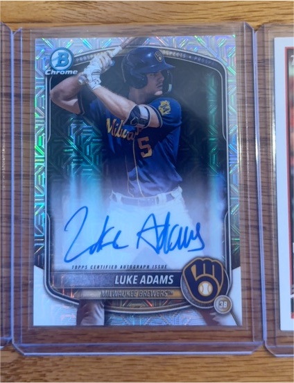 2025 Bowman Chrome #BMA-LAD Luke Adams — front