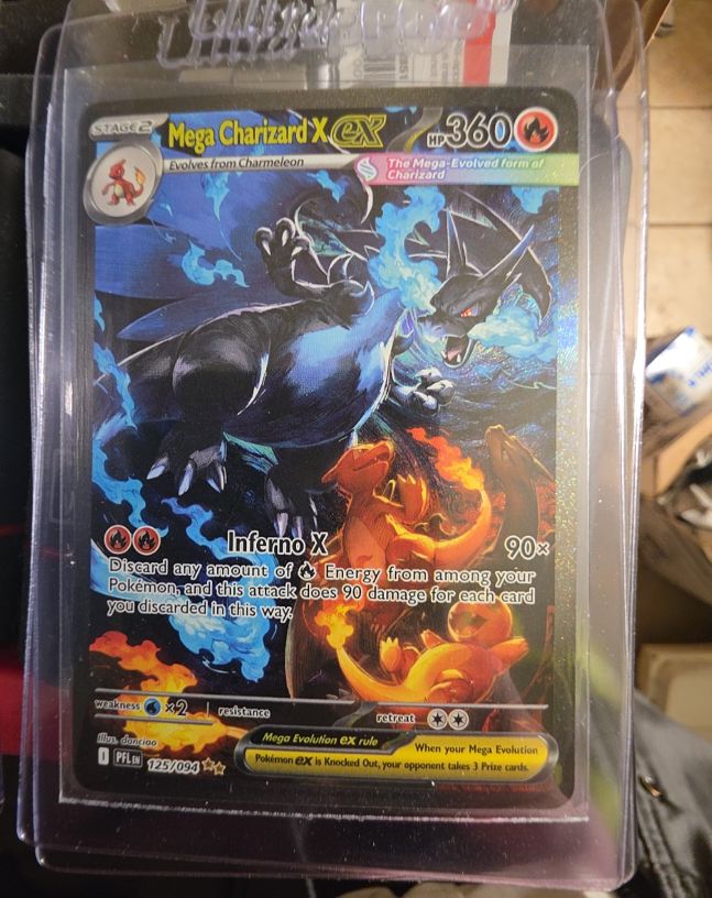 2025 Pokémon #125 Mega Charizard X ex Phantasmal Flames — front