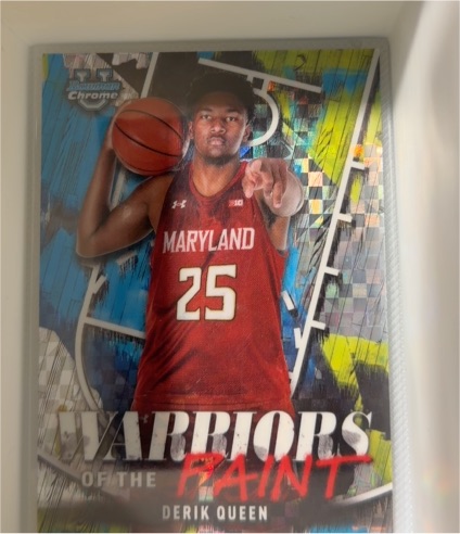 2024-25 Bowman Chrome University #WP-2 Derik Queen Warriors of the Paint — front