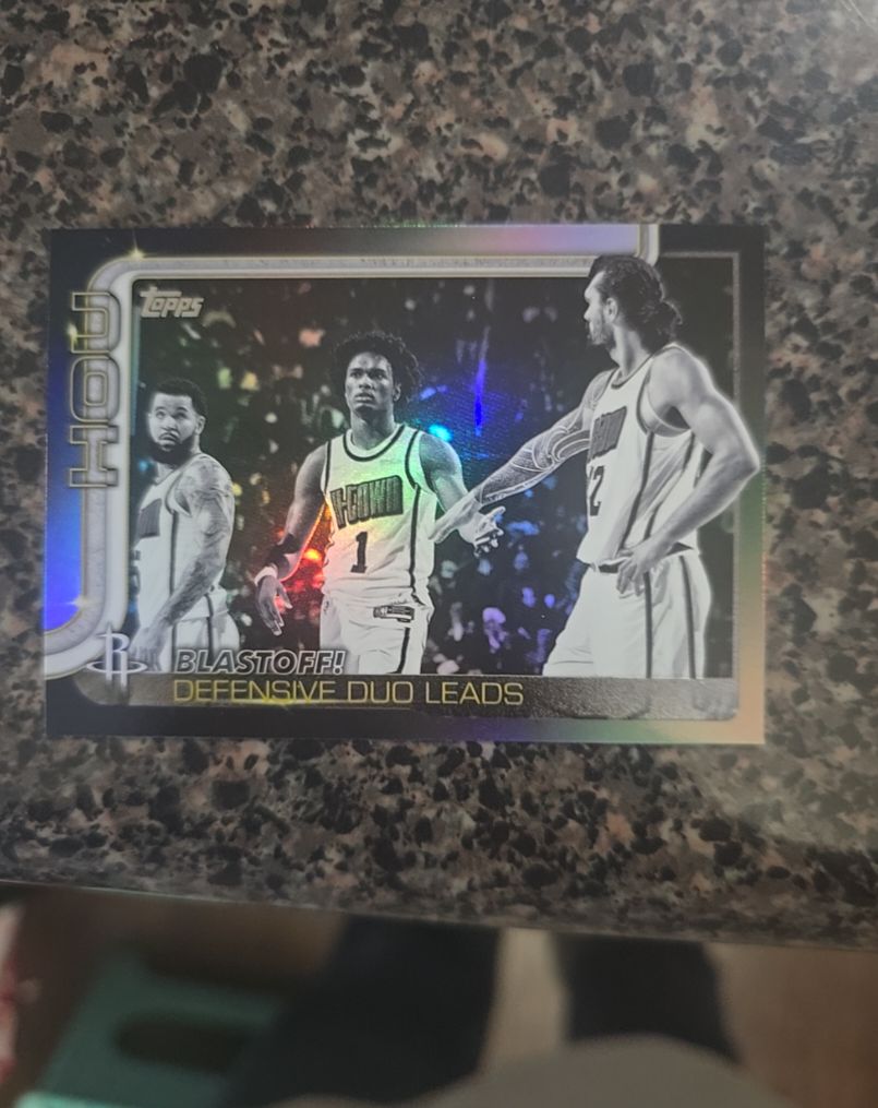 2025-26 Topps #297 Blastoff! Defensive Duo Leads Houston Rockets — front