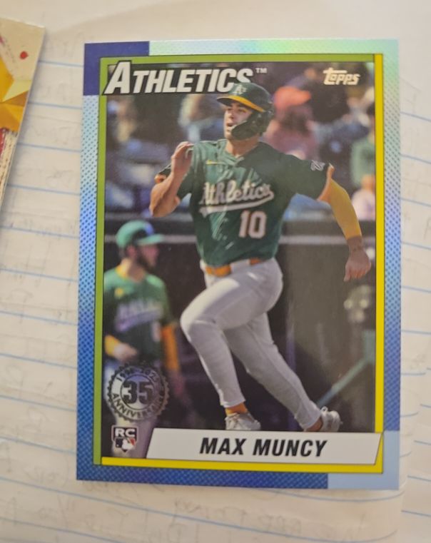 2025 Topps Update 1990 U90-49 Max Muncy (RC) Athletics — front