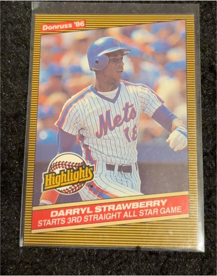 1986 Donruss Highlights #24 Darryl Strawberry — front