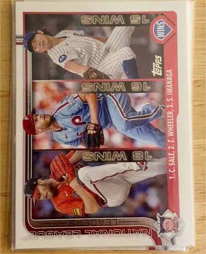 2025 Topps #234 National League Wins Leaders Chris Sale Zack Wheeler Shota Imanaga — front