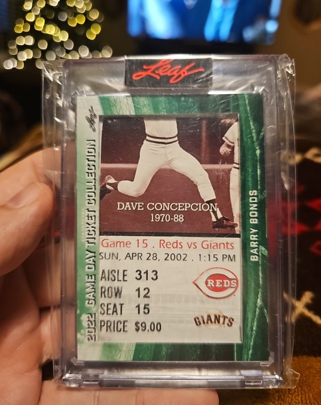 2022 Leaf Game Day Ticket Collection #313 Barry Bonds — front