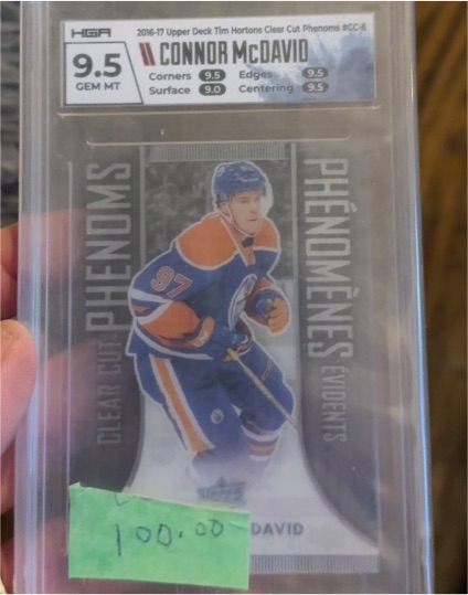 2016-17 Upper Deck Tim Hortons Clear Cut Phenoms #CC-6 Connor McDavid — front