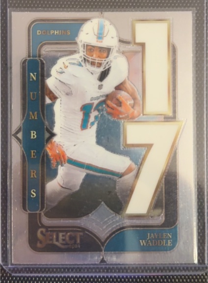 2024 Panini Select #21 Jaylen Waddle Select Numbers — front