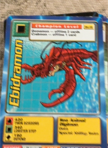 1999 Digimon #Bo-18 Ebidramon — front