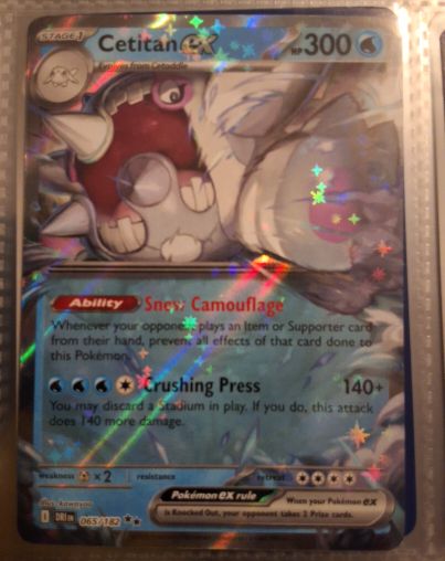 2023 Pokémon SV10: Destined Rivals #065 Cetitan ex — front