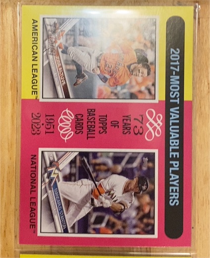 2024 Topps Heritage #210 2017 MVPs (Jose Altuve / Giancarlo Stanton) — front
