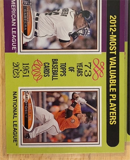 2024 Topps Heritage Mini #199 2012 MVPs Miguel Cabrera / Buster Posey — front