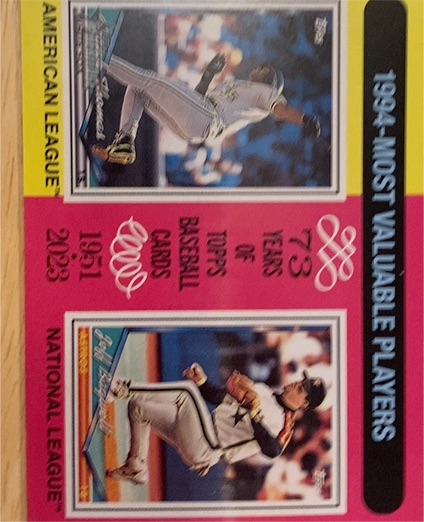 2024 Topps Heritage #198 1994 MVPs Frank Thomas / Jeff Bagwell — front