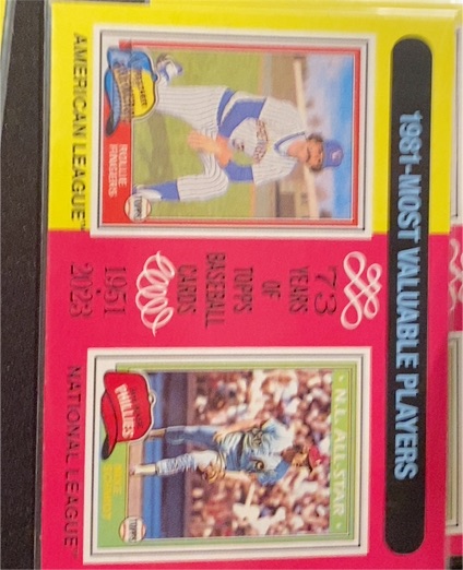 2024 Topps Heritage #196 1981 MVPs (Rollie Fingers / Mike Schmidt) — front