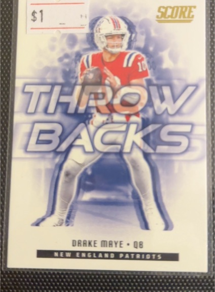2025 Score #3 Drake Maye Throwbacks — front