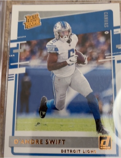 2020 Donruss #309 D'Andre Swift Rated Rookie Canvas — front