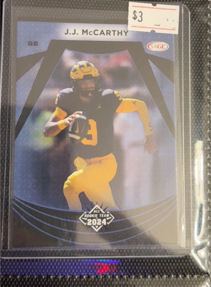 2024 Sage All Rookie Team #111 J.J. McCarthy — front