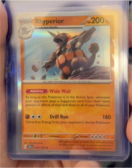 2022 Pokémon SV07: Stellar Crown #076 Rhyperior — front