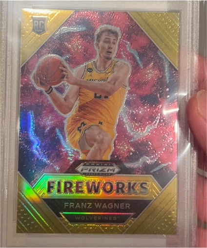 2021-22 Panini Prizm Draft Picks Fireworks #7 Franz Wagner — front