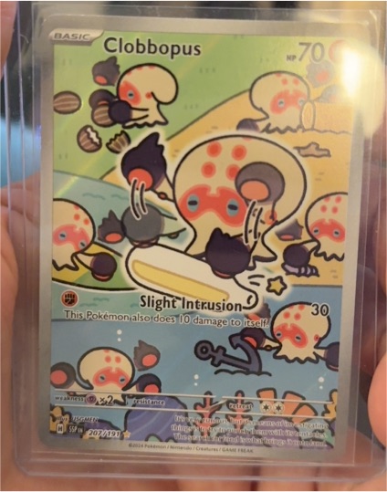 2024 Pokémon SV08: Surging Sparks #207 Clobbopus Illustration Rare Holo — front