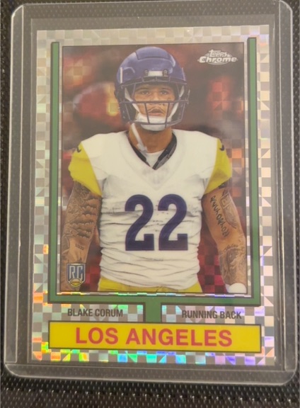 2024 Topps Chrome 1974 Topps Football #74TF-14 Blake Corum — front