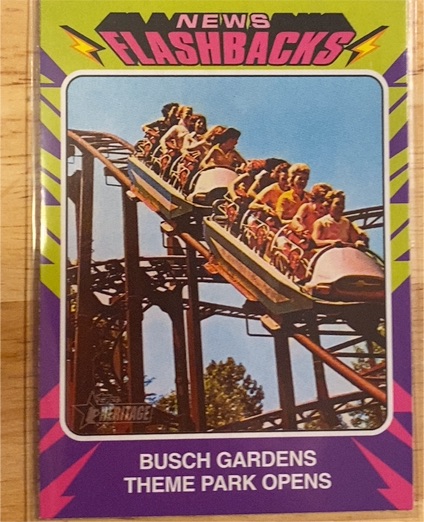 2024 Topps Heritage News Flashbacks #NF-7 Busch Gardens Theme Park Opens — front