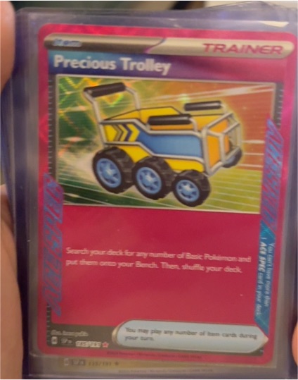 2024 Pokémon SV08: Surging Sparks #185 Precious Trolley — front