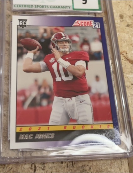 2021 Panini Score #TB9 Mac Jones — front