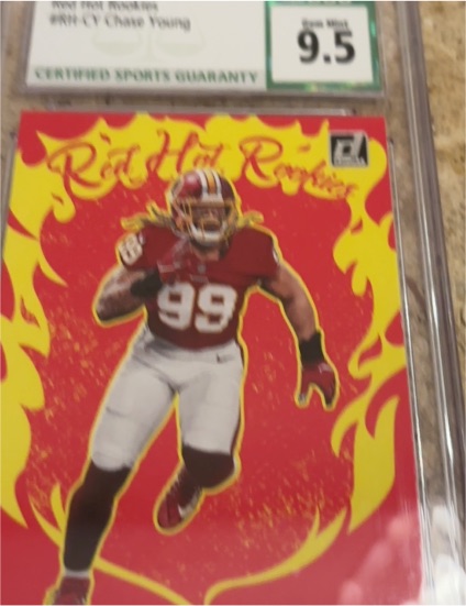 2020 Panini Donruss Red Hot Rookies #RH-CY Chase Young — front