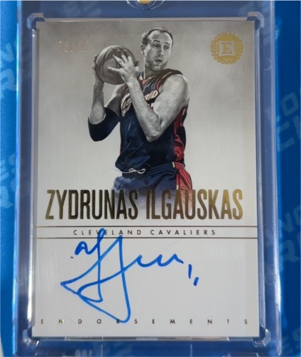 2018-19 Panini Encased Endorsements #EN-DIL Zydrunas Ilgauskas — front