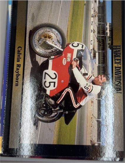 Harley-Davidson Calvin Rayborn Motorcycle Racing Card — front