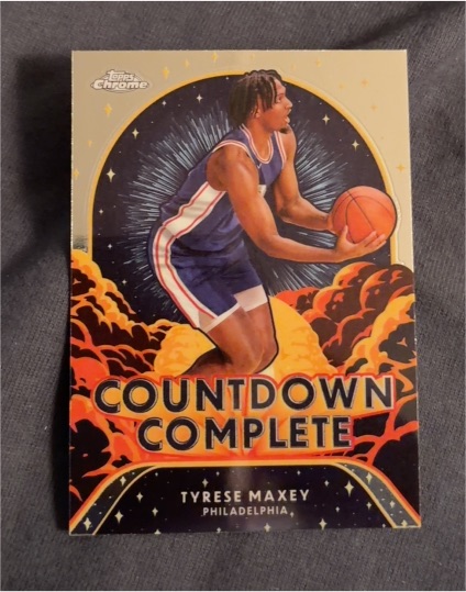 2024-25 Topps Chrome Countdown Complete #CC-9 Tyrese Maxey — front