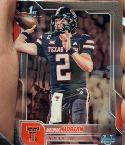 2025 Bowman Chrome University #110 Behren Morton — front