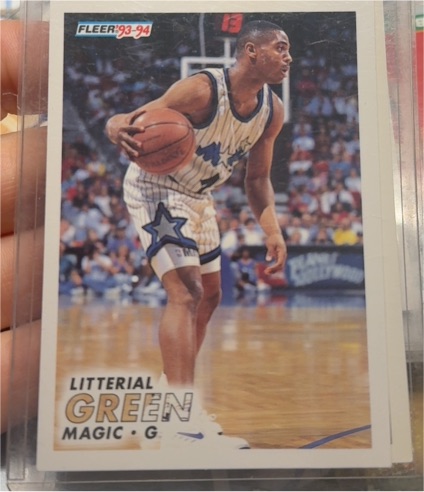 1993-94 Fleer #342 Litterial Green — front