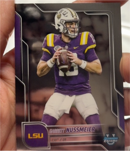 2025 Bowman University Chrome #189 Garrett Nussmeier — front