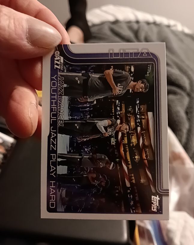 2025-26 Topps #290 Jazz Dance! Youthful Jazz Play Hard — front