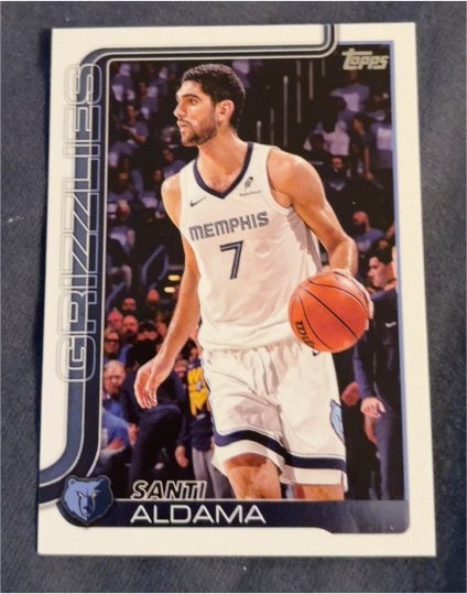 2025-26 Topps #187 Santi Aldama — front